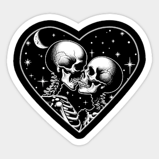 Skeleton Couple Matching Valentine's Day Sticker